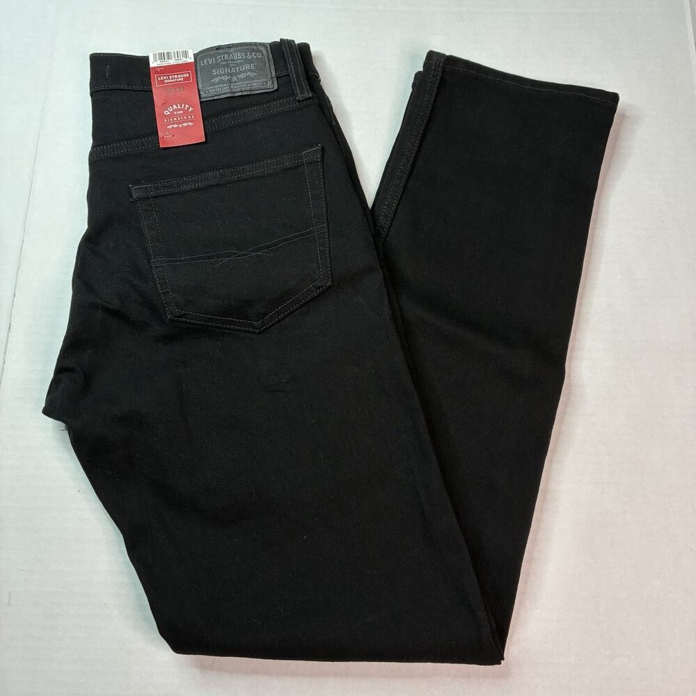 Signature By Levi Strauss Original Straight Jeans Men's Size 30x32 Black